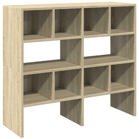 cipőtartók 2 db egymásba rakható Sonoma tölgy 89,5x30x40 cm