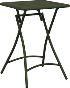 vidaXL Bisztróasztal Sötétzöld 55 x 55 x 72,5 cm Porfestett acél