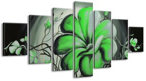 Gario Kézzel festett kép Zöld élo szépség - 7 részes Méret: 210 x 100 cm