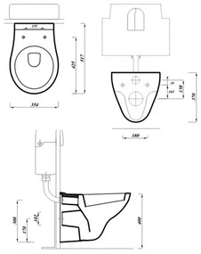 Roya Sydney 83W falba építhető WC tartály szett