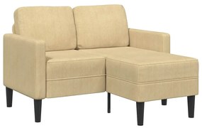 zöldszürke vászon 2 üléses kanapé L-alakú kanapéval 125 cm