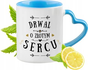 Favágónak Kék Bögre Szív Alakú Füllel Ajándék