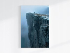 Vászonkép Canvas Szikla Fjord Norvégia Köd Hegyek Táj 80x120