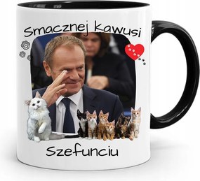 Donald Tusk Fekete Bögre Platform Ajándék fényképes nyomtatással