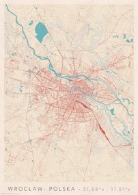 Boroszló várostérkép poszter A3 29,7x42 cm
