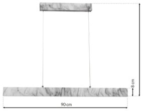 LED csillár  PIERCE LED / 18W / 230V fehér / szürke