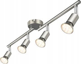 Mennyezeti Lámpatest Menetes GU10 Meleg Fehér 60CM 4 Pontos Reflektor Fehér