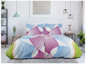 Pamut ágynemű UNILO kék-lila Ágyneműhuzat mérete: 70 x 90 cm | 140 x 200 cm