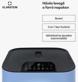 Klarstein Kraftwerk Smart 12K, klíma 3 az 1-ben, 12 000 BTU, vezérlés alkalmazáson keresztül, távirányító