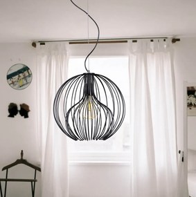 KAJA K-3405 CZARNY TORI Fekete Színű Függeszték 1xE27 15W IP20
