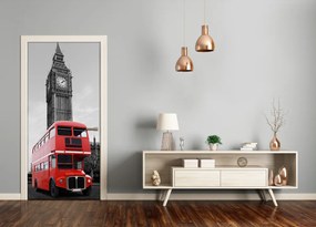 Ajtó tapéta London busz 75x205 cm