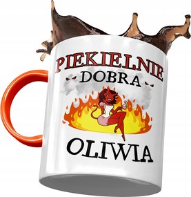 Narancssárga bögre Olívia Barátnőjének Feleségének Nyomtatott Fotóval