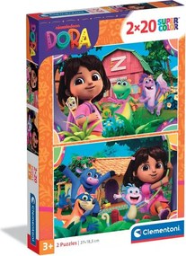Dóra, a felfedező Garden 2x20 db-os puzzle Clementoni