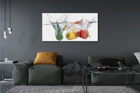 Üvegképek Színes paprika vízben 120x60cm