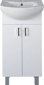 VivaStyle EKONOMIK 45 lábon álló 2 ajtós fürdőszoba bútor Sanovit ZENON 6045 mosdóval 45 x 40 cm