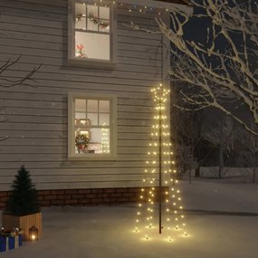 Meleg fehér fényű karácsonyfa tüskével 108 LED-del 180 cm