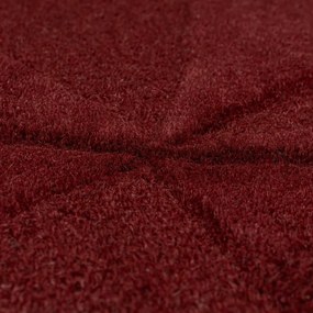 Borvörös kézi szövésű gyapjú kerek szőnyeg ø 160 cm Shard Red – Flair Rugs