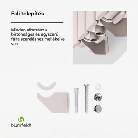 Blumfeldt Tallheo, 41 x 160, radiátor, fürdőszoba radiátor, csőradiátor, 1472 W, melegvizes, 1/2