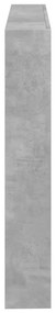 betonszürke áthidalószekrény LED-világítással 140 x 17 x 102 cm