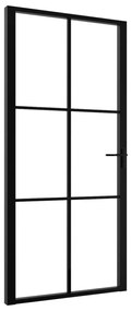Fekete ESG üveg és alumínium beltéri ajtó 102,5 x 201,5 cm