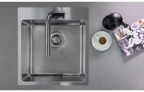 Deante ZPO_010A - Mosogató OLFATO 50,5x45 cm csiszolt acél