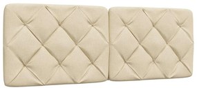 krém szövet ágy matraccal 140x190 cm