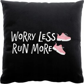 Fekete Nyomott Mintás Párna Ajándék Futóknak