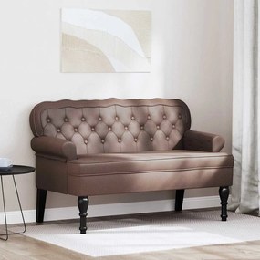 vidaXL Chesterfield Pad Barna 119.5 x 64.5 x 75 cm Műbőr