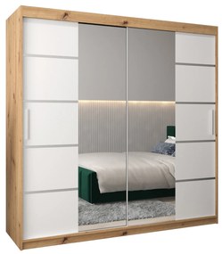 Ruhásszekrény 200 cm Verika 4 200 (artisan tölgy + fehér). 1064301