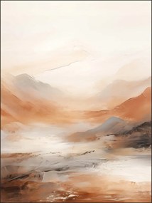 Természet művészet poszter A2 42x59,4cm absztrakt barna hegy kép szoba #578