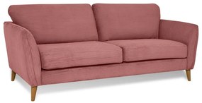 Rózsaszín kordbársony kanapé 206 cm Paris – Scandic