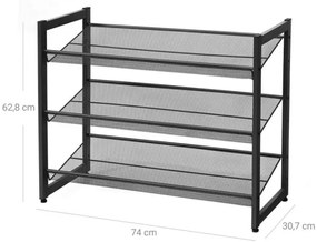ALVORO fekete cipőtartó