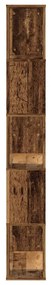 5 szintes antik fa színű fa könyvespolc 80,5 x 23,5 x 162,5 cm