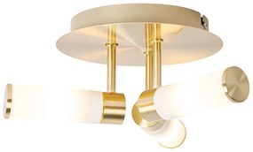 Modern fürdőszobai mennyezeti lámpa sárgarézzel 3 lámpás IP44 - Bath