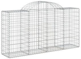 12 db íves horganyzott vas gabion kosár 200x50x100/120 cm