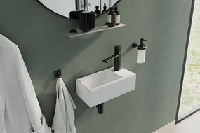 Laveo Kvadrato, kerámia mosdó 355x210x130 mm, fényes fehér, LAV-VUK_6135