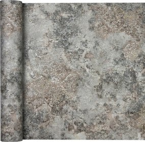 Flizelin tapéta szoba előszoba szürke beton csillámos díszítéssel