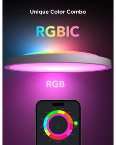 Govee - RGBICWW LED dimmelhető mennyezeti lámpa, 29 W/230 V, átm. 30 cm, matt, Wi‑Fi