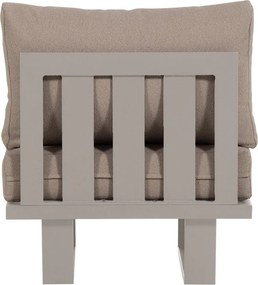 Szürkésbézs fém-párnázott kerti fotel Bear – WOOOD