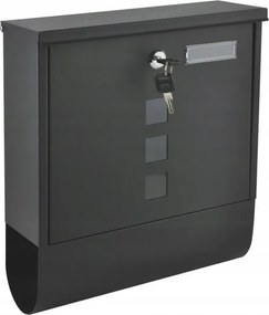 Levéltartó doboz újságtartóval ModernHome Galvanizált acél antracit