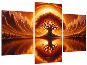 Kép – Fa a véres napban (90x60 cm)