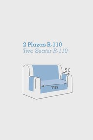 Moorea kétszemélyes kanapéhuzat, szürke 110x50 cm