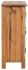 Tömör újrahasznosított fenyőfa kisszekrény 59 x 32 x 80 cm