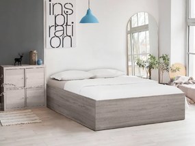 BELLA ágy 160 x 200 cm, szarvasgomba tölgy Matrac: Somnia matrac 18 cm, Ágyrács: Deszkás ágyráccsal