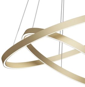 Maytoni MOD058PL-L74BS3K - LED Csillár zsinóron RIM LED/88W/230V átm. 80 cm arany