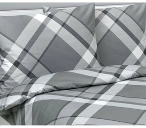 Bellatex Satin lepedő Káro szürke , 140 x 200 cm,70 x 90 cm, 140 x 200 cm, 70 x 90 cm