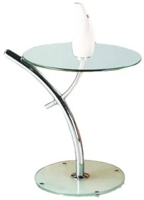 HAL-Iris üveg dohányzóasztal kör alakú asztallappal