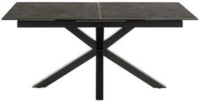 Heaven étkezőasztal,bővíthető, fekete, 168/210 cm