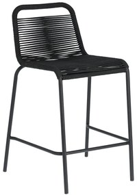 Glenville fekete acélszerkezetű bárszék, magasság 62 cm - Kave Home