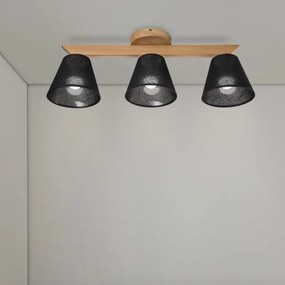 Brilagi - LED  Felületre szerelhető csillár  ANTHONY 3xE14/40W/230V tölgy/fekete